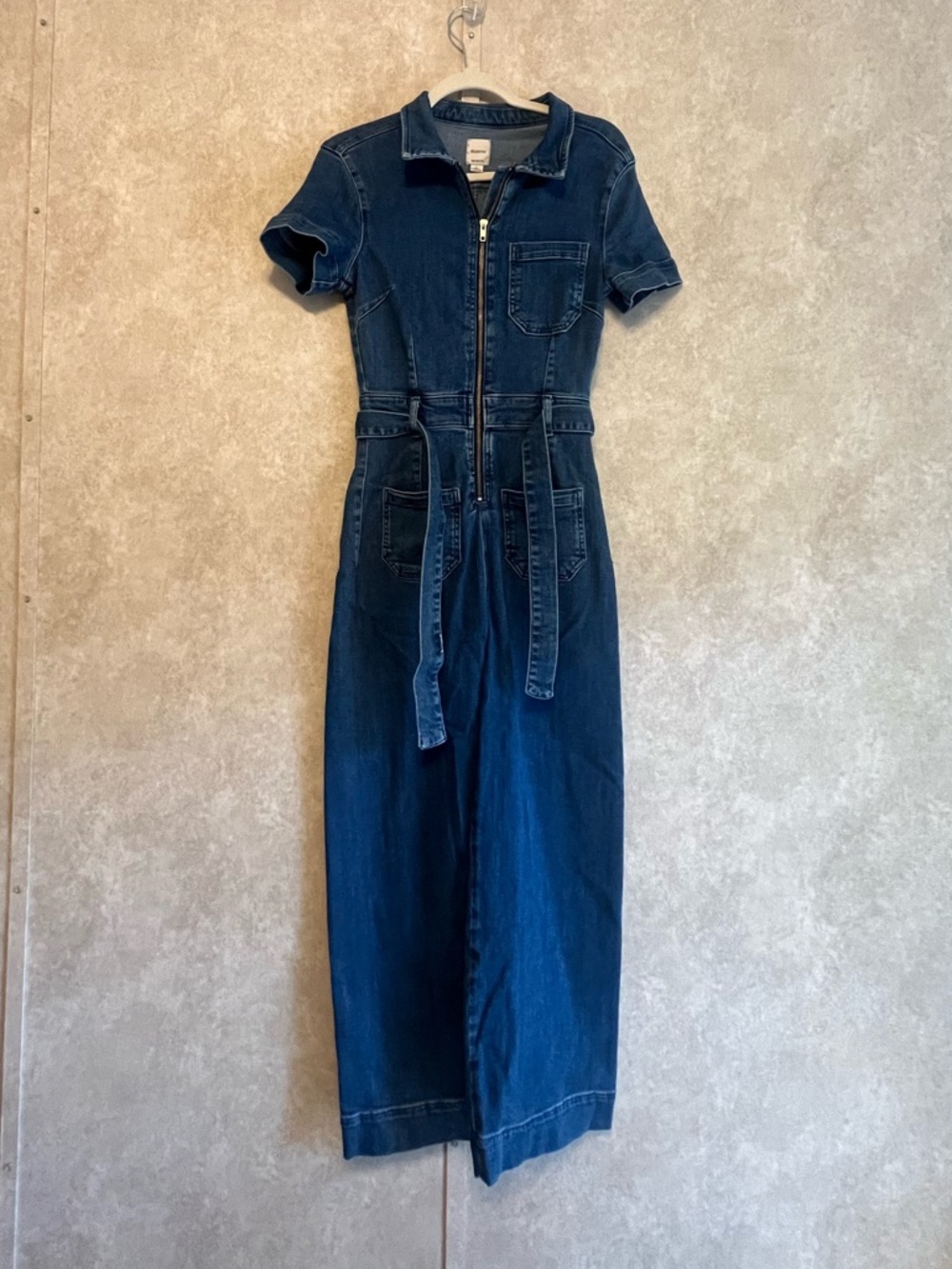 Maeve Anthropologie Colette Weekend Dark Denim Wide Leg Jumpsuit Size 2 - Picture 4 of 9